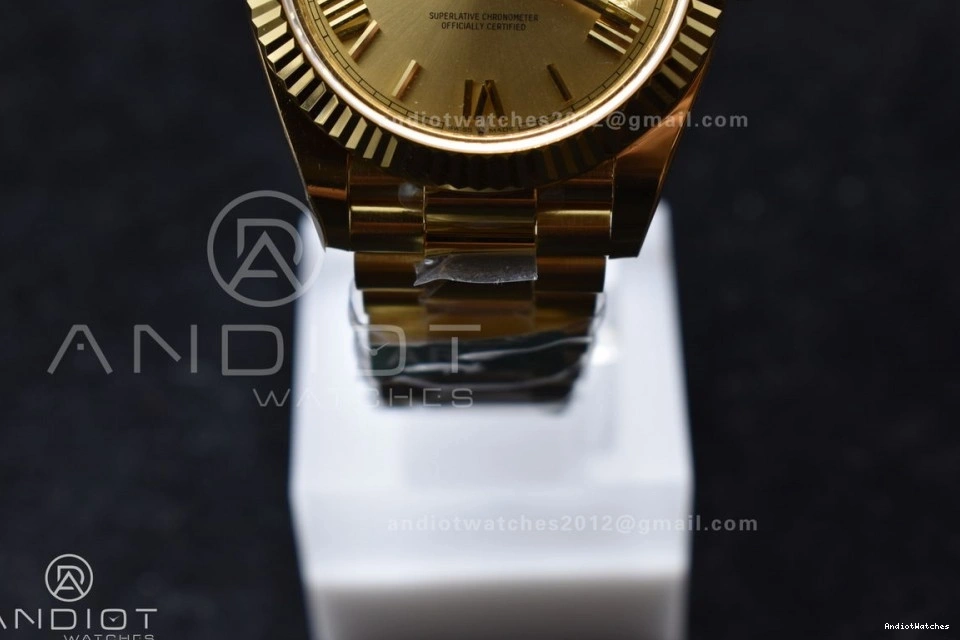 VR3255 658 Gold Day Dial YG On Stretchable Date Weight) Best 1:1 President (Gain ARF 40 228238 Edition Bracelet Roman 0513